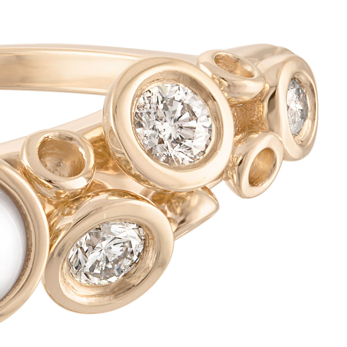 Octopus Movable Tentacle Diamond Pearl Ring