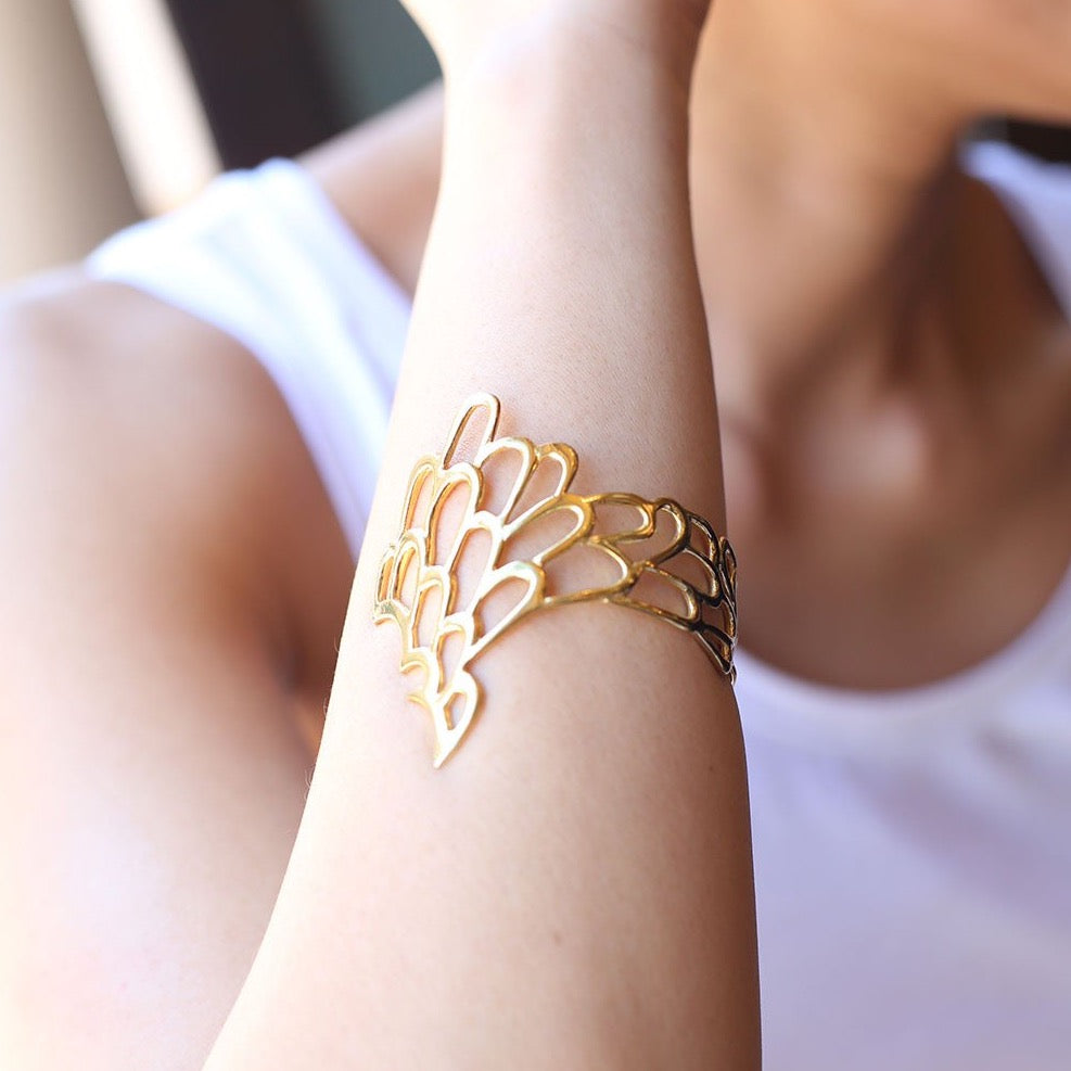 Large Siren Cuff – Gold