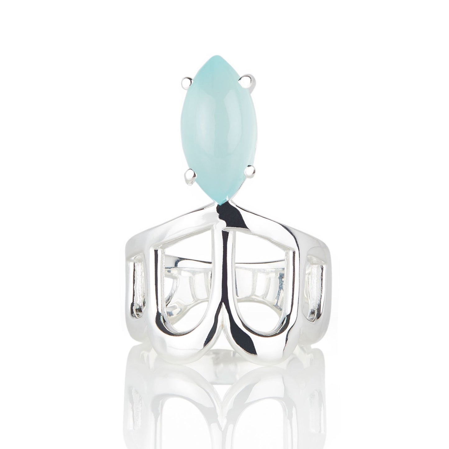 Blue Chalcedony Siren Diadem Ring