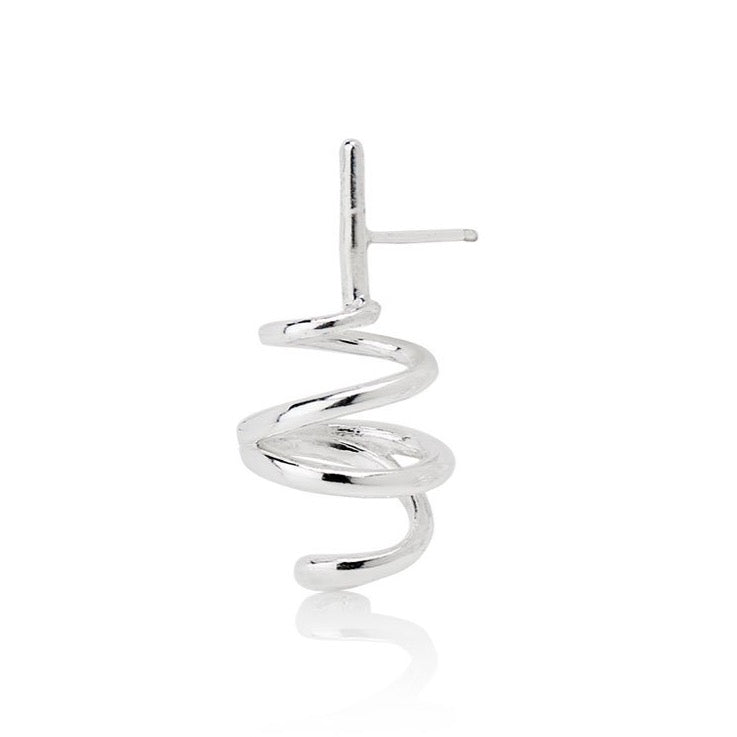 Pop Coil Earrings - Silver