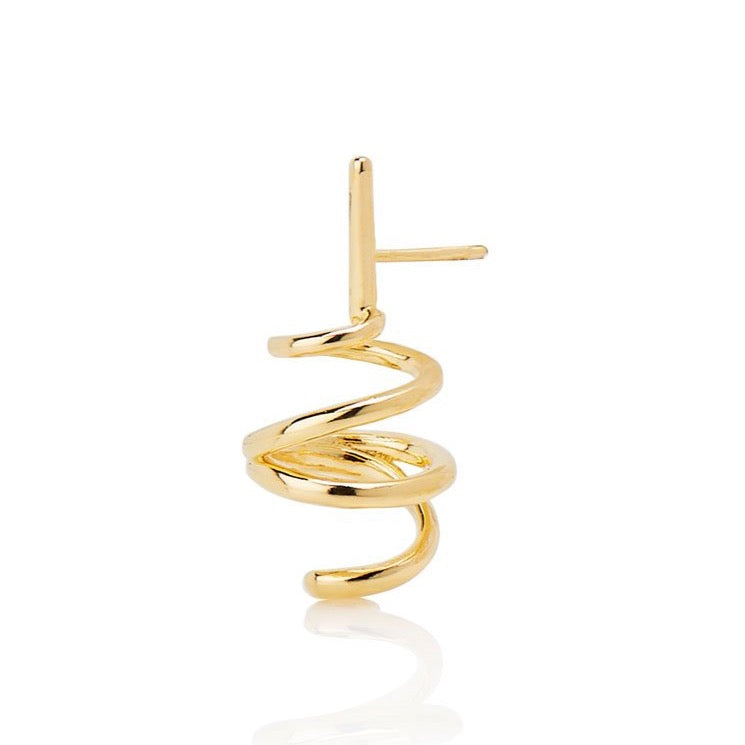 Pop Coil Earrings - Gold