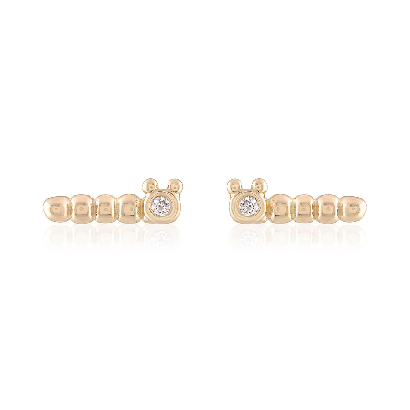 Baby Caterpillar Stud Earrings