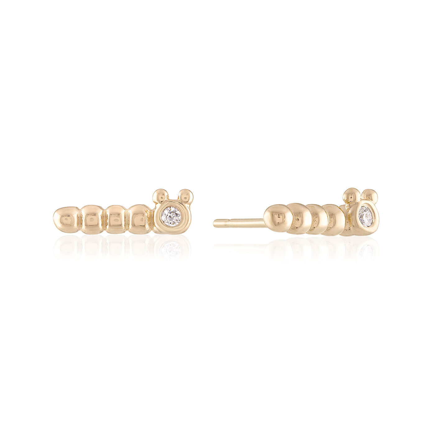 Baby Caterpillar Stud Earrings