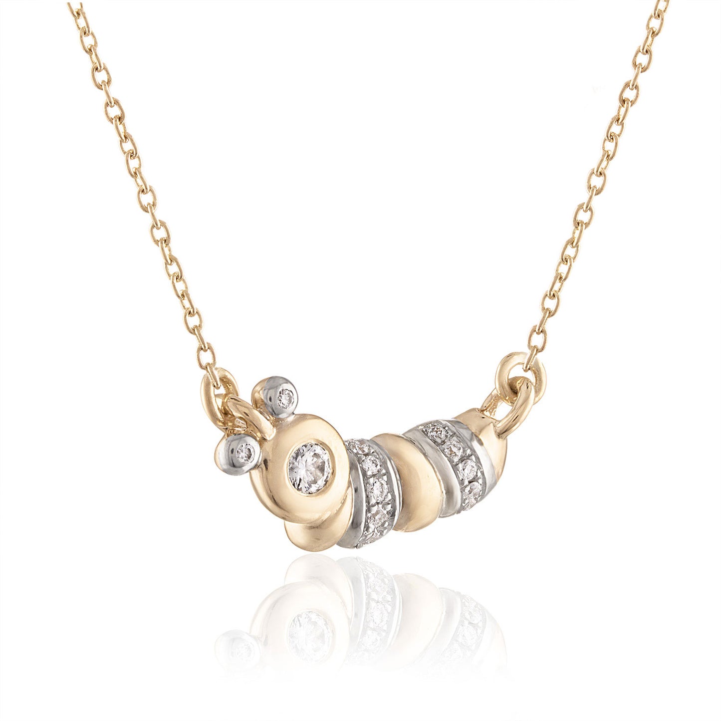 Caterpillar Diamond Necklace