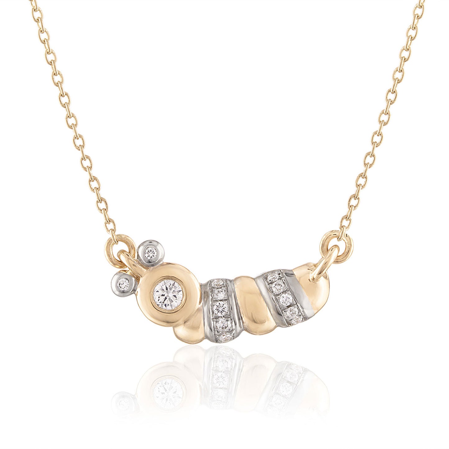 Caterpillar Diamond Necklace
