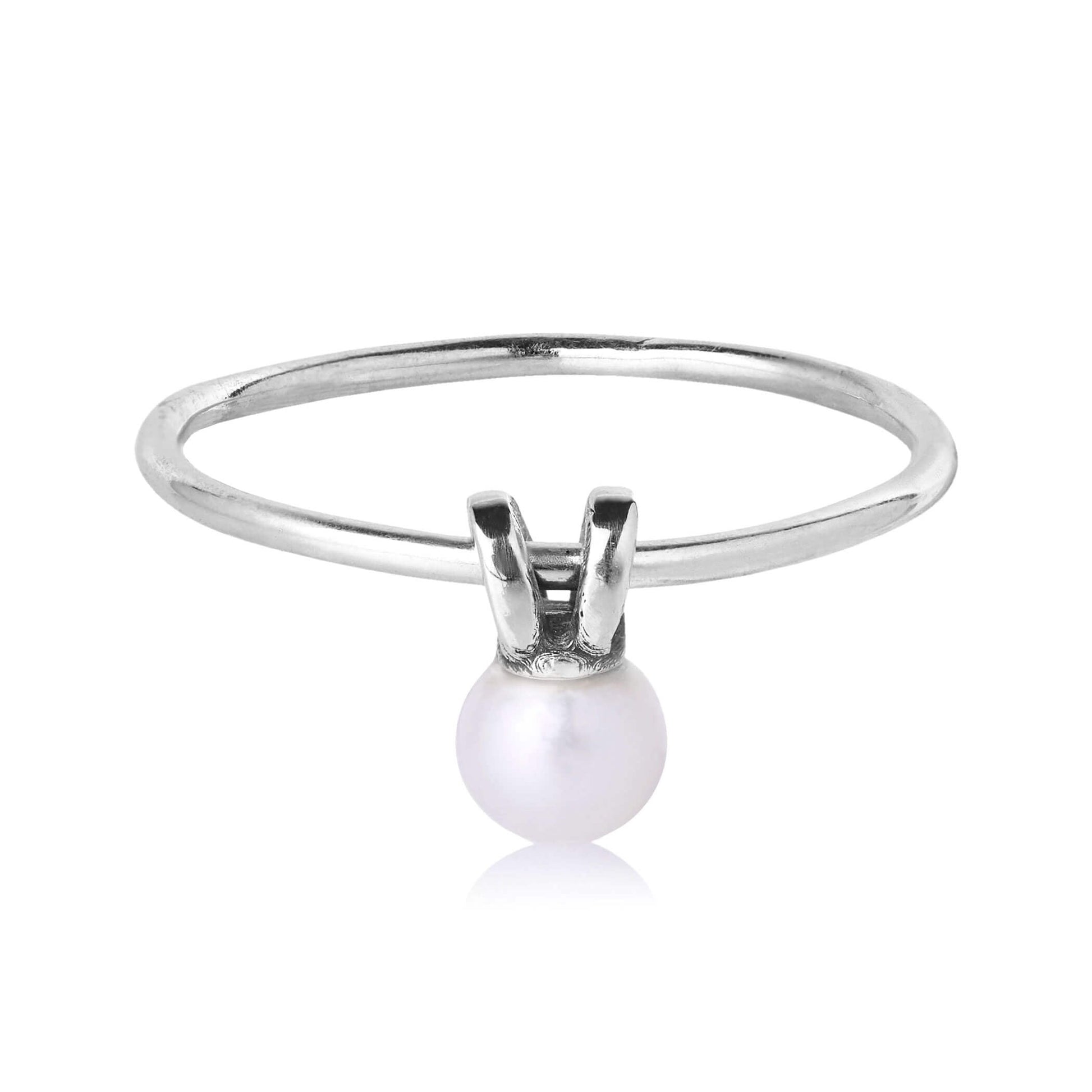 Lucky Pearl Rabbit White Gold Ring