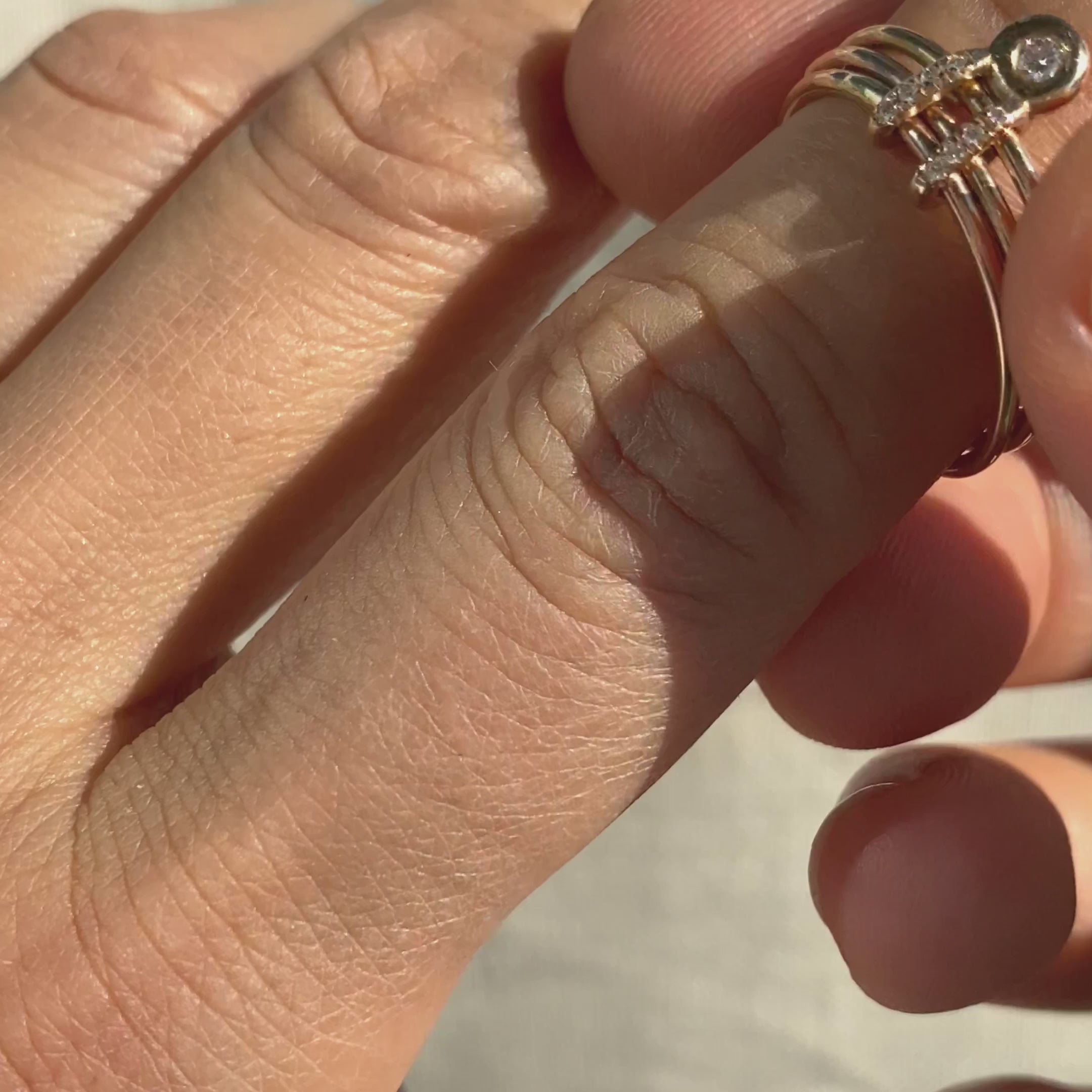 【les bon bon】delight ring white gold 1.93ctw French Cut White Diamond Bombe Ring - Marrow Fine