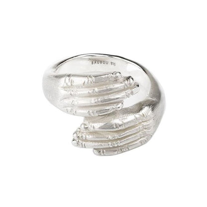 Monkey hands ring - Silver