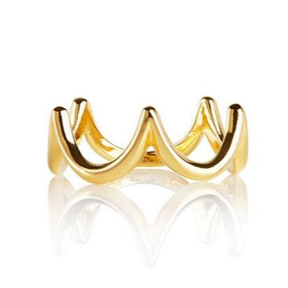 Band ring in 18k gold plated sterling silver