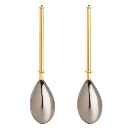 Raindrop Earrings - Gold/Black